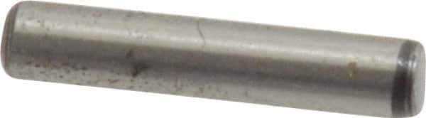 Value Collection - 3/32" Diam x 1/2" Pin Length Grade 8 Alloy Steel Standard Dowel Pin - C 50-58 Hardness, 1,800 Lb Breaking Strength, 1 Beveled & 1 Rounded End - Industrial Tool & Supply