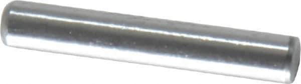 Value Collection - 1/8" Diam x 3/4" Pin Length Grade 8 Alloy Steel Standard Dowel Pin - C 50-58 Hardness, 3,200 Lb Breaking Strength, 1 Beveled & 1 Rounded End - Industrial Tool & Supply