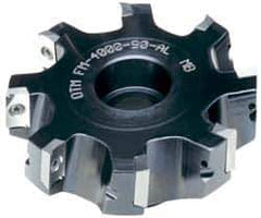 Kyocera - 8 Inserts, 4" Cut Diam, 1-1/4" Arbor Diam, 0.64" Max Depth of Cut, Indexable Square-Shoulder Face Mill - 0/90° Lead Angle, 1.57" High, APET 1604 Insert Compatibility, Series FM--AL - Industrial Tool & Supply