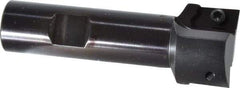 Kyocera - 1-1/4" Cut Diam, 0.64" Max Depth of Cut, 3/4" Shank Diam, 3-3/8" OAL, Indexable Square Shoulder End Mill - APET 1604 Inserts, Weldon Shank, 90° Lead Angle, Through Coolant - Industrial Tool & Supply