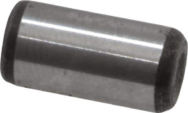 Value Collection - 1/4" Diam x 1/2" Pin Length Grade 8 Alloy Steel Standard Dowel Pin - C 50-58 Hardness, 12,800 Lb Breaking Strength, 1 Beveled & 1 Rounded End - Industrial Tool & Supply