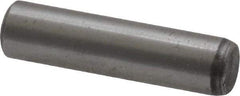 Value Collection - 1/4" Diam x 1" Pin Length Grade 8 Alloy Steel Standard Dowel Pin - C 50-58 Hardness, 12,800 Lb Breaking Strength, 1 Beveled & 1 Rounded End - Industrial Tool & Supply