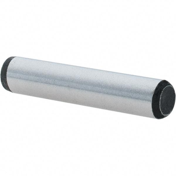 Value Collection - 1/4" Diam x 1-1/4" Pin Length Grade 8 Alloy Steel Standard Dowel Pin - C 50-58 Hardness, 12,800 Lb Breaking Strength, 1 Beveled & 1 Rounded End - Industrial Tool & Supply