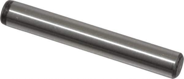 Value Collection - 1/4" Diam x 1-3/4" Pin Length Grade 8 Alloy Steel Standard Dowel Pin - C 50-58 Hardness, 12,800 Lb Breaking Strength, 1 Beveled & 1 Rounded End - Industrial Tool & Supply