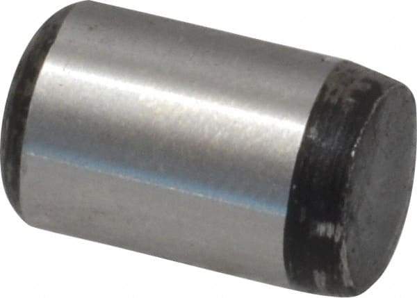 Value Collection - 5/16" Diam x 1/2" Pin Length Grade 8 Alloy Steel Standard Dowel Pin - C 50-58 Hardness, 20,000 Lb Breaking Strength, 1 Beveled & 1 Rounded End - Industrial Tool & Supply