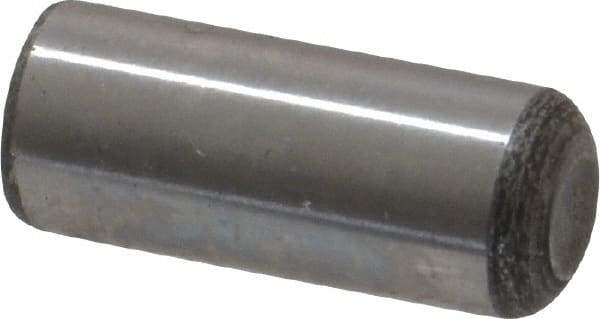 Value Collection - 5/16" Diam x 3/4" Pin Length Grade 8 Alloy Steel Standard Dowel Pin - C 50-58 Hardness, 20,000 Lb Breaking Strength, 1 Beveled & 1 Rounded End - Industrial Tool & Supply