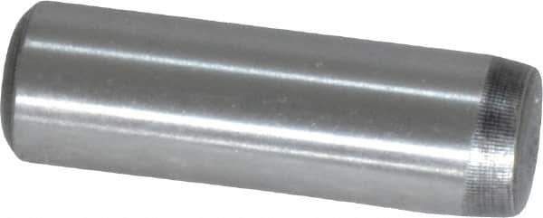 Value Collection - 5/16" Diam x 1" Pin Length Grade 8 Alloy Steel Standard Dowel Pin - C 50-58 Hardness, 20,000 Lb Breaking Strength, 1 Beveled & 1 Rounded End - Industrial Tool & Supply