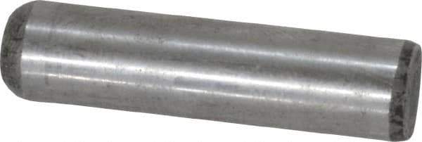 Value Collection - 5/16" Diam x 1-1/4" Pin Length Grade 8 Alloy Steel Standard Dowel Pin - C 50-58 Hardness, 20,000 Lb Breaking Strength, 1 Beveled & 1 Rounded End - Industrial Tool & Supply