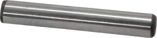 Value Collection - 5/16" Diam x 2" Pin Length Grade 8 Alloy Steel Standard Dowel Pin - C 50-58 Hardness, 20,000 Lb Breaking Strength, 1 Beveled & 1 Rounded End - Industrial Tool & Supply