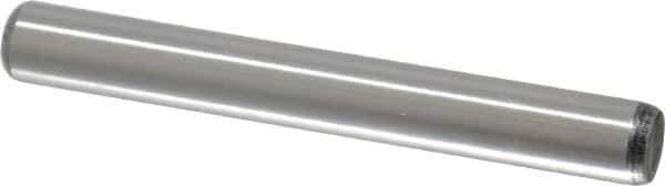Value Collection - 5/16" Diam x 2-1/2" Pin Length Grade 8 Alloy Steel Standard Dowel Pin - C 50-58 Hardness, 20,000 Lb Breaking Strength, 1 Beveled & 1 Rounded End - Industrial Tool & Supply