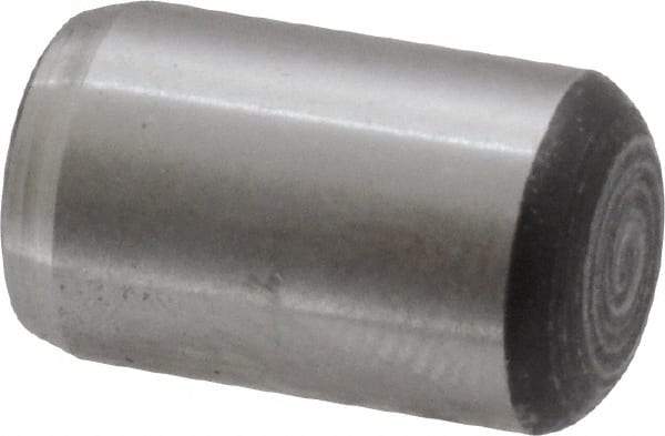 Value Collection - 3/8" Diam x 5/8" Pin Length Grade 8 Alloy Steel Standard Dowel Pin - C 50-58 Hardness, 28,700 Lb Breaking Strength, 1 Beveled & 1 Rounded End - Industrial Tool & Supply