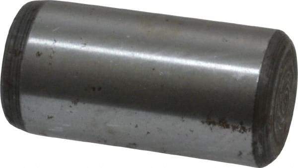 Value Collection - 3/8" Diam x 3/4" Pin Length Grade 8 Alloy Steel Standard Dowel Pin - C 50-58 Hardness, 28,700 Lb Breaking Strength, 1 Beveled & 1 Rounded End - Industrial Tool & Supply