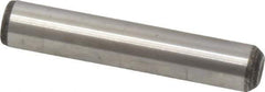 Value Collection - 3/8" Diam x 2" Pin Length Grade 8 Alloy Steel Standard Dowel Pin - C 50-58 Hardness, 28,700 Lb Breaking Strength, 1 Beveled & 1 Rounded End - Industrial Tool & Supply