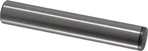 Value Collection - 3/8" Diam x 2-1/4" Pin Length Grade 8 Alloy Steel Standard Dowel Pin - C 50-58 Hardness, 28,700 Lb Breaking Strength, 1 Beveled & 1 Rounded End - Industrial Tool & Supply