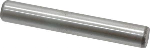 Value Collection - 3/8" Diam x 2-1/2" Pin Length Grade 8 Alloy Steel Standard Dowel Pin - C 50-58 Hardness, 28,700 Lb Breaking Strength, 1 Beveled & 1 Rounded End - Industrial Tool & Supply