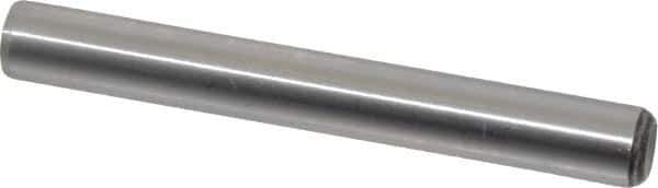 Value Collection - 3/8" Diam x 3" Pin Length Grade 8 Alloy Steel Standard Dowel Pin - C 50-58 Hardness, 28,700 Lb Breaking Strength, 1 Beveled & 1 Rounded End - Industrial Tool & Supply