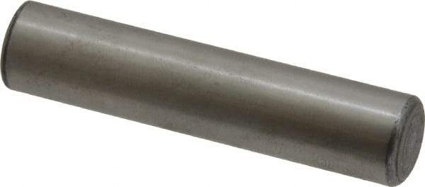 Value Collection - 7/16" Diam x 2" Pin Length Grade 8 Alloy Steel Standard Dowel Pin - C 50-58 Hardness, 39,100 Lb Breaking Strength, 1 Beveled & 1 Rounded End - Industrial Tool & Supply