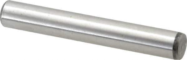 Value Collection - 7/16" Diam x 3" Pin Length Grade 8 Alloy Steel Standard Dowel Pin - C 50-58 Hardness, 39,100 Lb Breaking Strength, 1 Beveled & 1 Rounded End - Industrial Tool & Supply