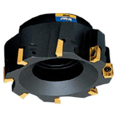 Iscar - 8 Inserts, 100mm Cut Diam, 32mm Arbor Diam, 14.3mm Max Depth of Cut, Indexable Square-Shoulder Face Mill - 0/90° Lead Angle, 50mm High, AD.. 15.. Insert Compatibility, Series Heli2000 - Industrial Tool & Supply