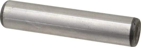 Value Collection - 5/8" Diam x 3" Pin Length Grade 8 Alloy Steel Standard Dowel Pin - C 50-58 Hardness, 79,800 Lb Breaking Strength, 1 Beveled & 1 Rounded End - Industrial Tool & Supply