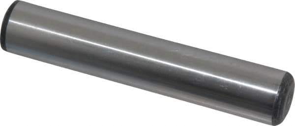 Value Collection - 3/4" Diam x 4" Pin Length Grade 8 Alloy Steel Standard Dowel Pin - C 50-58 Hardness, 114,000 Lb Breaking Strength, 1 Beveled & 1 Rounded End - Industrial Tool & Supply