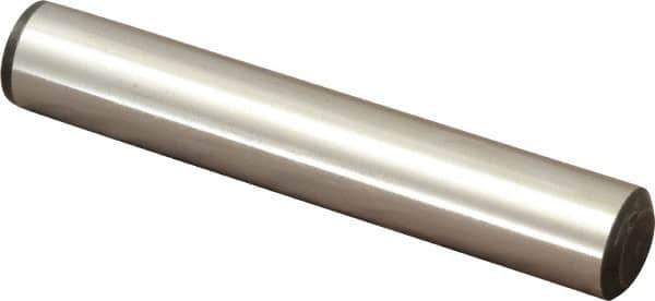 Value Collection - 3/4" Diam x 4-1/2" Pin Length Grade 8 Alloy Steel Standard Dowel Pin - C 50-58 Hardness, 114,000 Lb Breaking Strength, 1 Beveled & 1 Rounded End - Industrial Tool & Supply