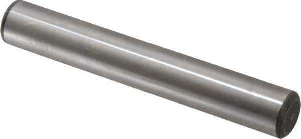 Value Collection - 3/4" Diam x 5" Pin Length Grade 8 Alloy Steel Standard Dowel Pin - C 50-58 Hardness, 114,000 Lb Breaking Strength, 1 Beveled & 1 Rounded End - Industrial Tool & Supply