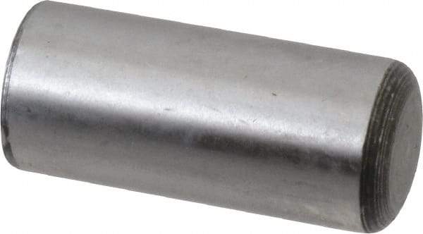 Value Collection - 7/8" Diam x 2" Pin Length Grade 8 Alloy Steel Standard Dowel Pin - C 50-58 Hardness, 156,000 Lb Breaking Strength, 1 Beveled & 1 Rounded End - Industrial Tool & Supply