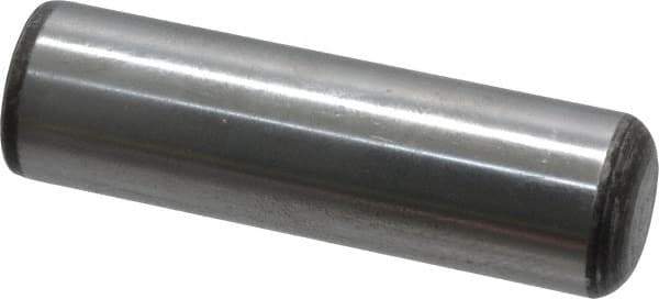 Value Collection - 7/8" Diam x 3" Pin Length Grade 8 Alloy Steel Standard Dowel Pin - C 50-58 Hardness, 156,000 Lb Breaking Strength, 1 Beveled & 1 Rounded End - Industrial Tool & Supply