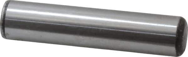 Value Collection - 7/8" Diam x 4" Pin Length Grade 8 Alloy Steel Standard Dowel Pin - C 50-58 Hardness, 156,000 Lb Breaking Strength, 1 Beveled & 1 Rounded End - Industrial Tool & Supply