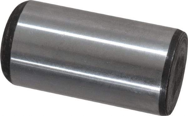 Value Collection - 1" Diam x 2" Pin Length Grade 8 Alloy Steel Standard Dowel Pin - C 50-58 Hardness, 204,000 Lb Breaking Strength, 1 Beveled & 1 Rounded End - Industrial Tool & Supply