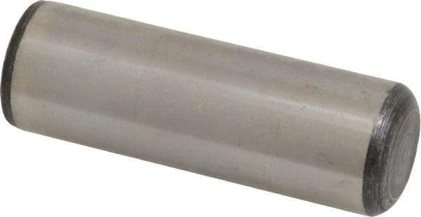 Value Collection - 1" Diam x 3" Pin Length Grade 8 Alloy Steel Standard Dowel Pin - C 50-58 Hardness, 204,000 Lb Breaking Strength, 1 Beveled & 1 Rounded End - Industrial Tool & Supply