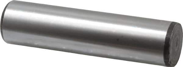 Value Collection - 1" Diam x 4" Pin Length Grade 8 Alloy Steel Standard Dowel Pin - C 50-58 Hardness, 204,000 Lb Breaking Strength, 1 Beveled & 1 Rounded End - Industrial Tool & Supply