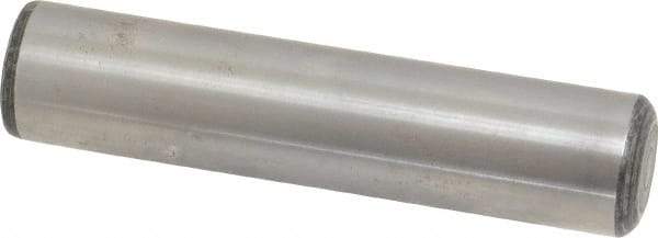 Value Collection - 1" Diam x 4-1/2" Pin Length Grade 8 Alloy Steel Standard Dowel Pin - C 50-58 Hardness, 204,000 Lb Breaking Strength, 1 Beveled & 1 Rounded End - Industrial Tool & Supply