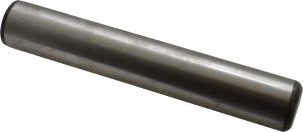 Value Collection - 1" Diam x 6" Pin Length Grade 8 Alloy Steel Standard Dowel Pin - C 50-58 Hardness, 204,000 Lb Breaking Strength, 1 Beveled & 1 Rounded End - Industrial Tool & Supply