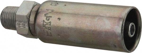 Eaton - 1/8-27 NPT Straight Hydraulic Hose Fitting - 1/4" Hose Diam - Industrial Tool & Supply