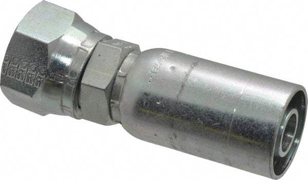 Eaton - 1-1/16-12 SAE Straight Hydraulic Hose Fitting - 5/8" Hose Diam - Industrial Tool & Supply