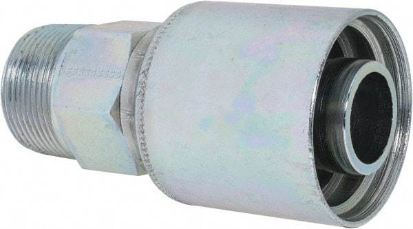 Eaton - 1 - 1/4-11-1/2 Thread Straight Hydraulic Hose Fitting - 1 1/4" Hose Diam - Industrial Tool & Supply