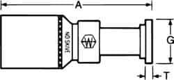 Eaton - 1 Thread Straight Hydraulic Hose Fitting - 3/4" Hose Diam - Industrial Tool & Supply