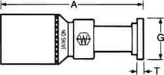 Eaton - 1 Thread Straight Hydraulic Hose Fitting - 3/4" Hose Diam - Industrial Tool & Supply