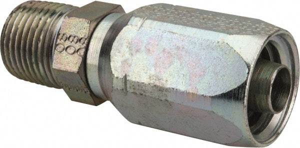 Eaton - 1/2-14 Thread Straight Hydraulic Hose Fitting - 1/2" Hose Diam - Industrial Tool & Supply