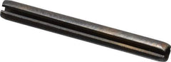 Made in USA - 3/32" Diam x 7/8" Long Slotted Spring Pin - Grade 1070-1090 Alloy Steel, Black Oxide Finish - Industrial Tool & Supply