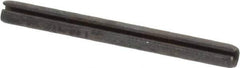 Made in USA - 3/32" Diam x 1" Long Slotted Spring Pin - Grade 1070-1090 Alloy Steel, Black Oxide Finish - Industrial Tool & Supply