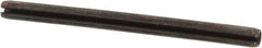 Made in USA - 3/32" Diam x 1-3/8" Long Slotted Spring Pin - Grade 1070-1090 Alloy Steel, Black Oxide Finish - Industrial Tool & Supply