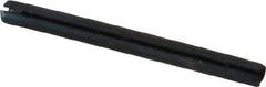 Made in USA - 1/16" Diam x 3/4" Long Slotted Spring Pin - Grade 1070-1090 Alloy Steel, Black Oxide Finish - Industrial Tool & Supply