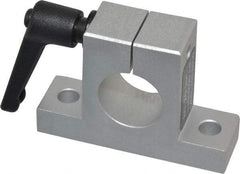 80/20 Inc. - 3 Inch Wide x 2-1/8 Inch High x 7/8 Inch Deep Horizontal Quick Clamp - 1.004 Inch Hole x 0.328 Inch Bolt Hole Diameter - Industrial Tool & Supply