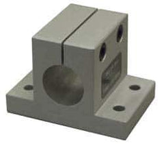 80/20 Inc. - 1 Inch Wide x 2-1/8 Inch High x 3 Inch Deep Double Horizontal Base - 1.004 Inch Hole x 0.257 Inch Bolt Hole Diameter - Industrial Tool & Supply