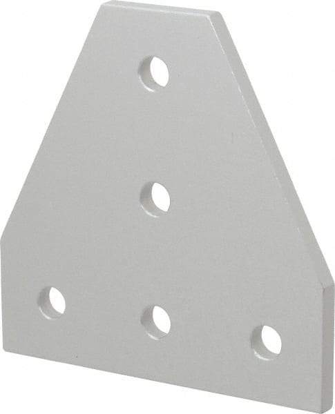 80/20 Inc. - 3" Wide, 3" High, Open Shelving 5 Hole Tee Plate - Aluminum, Use with Series 10 & Bolt Kit 3393 - Industrial Tool & Supply