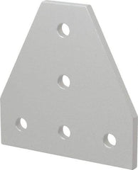 80/20 Inc. - 3" Wide, 3" High, Open Shelving 5 Hole Tee Plate - Aluminum, Use with Series 10 & Bolt Kit 3393 - Industrial Tool & Supply