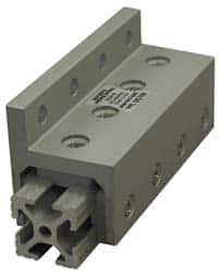 80/20 Inc. - 1-5/8" Wide, 1.968" High, Open Shelving Accessory/Component - Aluminum, 4" Long, 4" Deep, Use with Series 10 - 1010 Extrusion - Industrial Tool & Supply